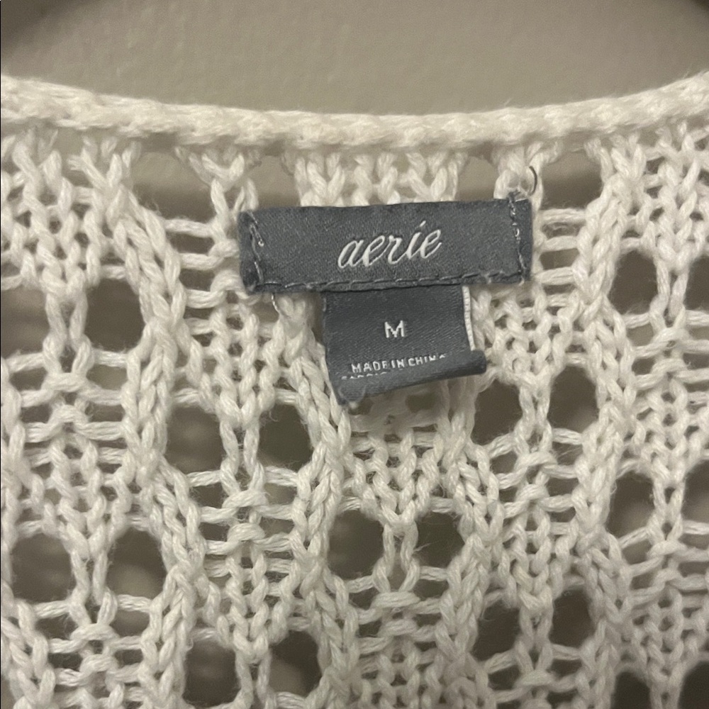Long Cream Knit Duster Cardigan - Picture 2 of 4